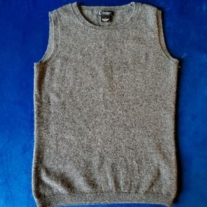 Cashmere Grey Sleeveless Sweater Vest